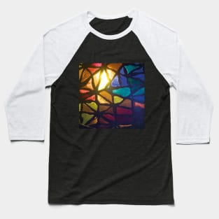 Colorful Stained Glass on Water Baseball T-Shirt